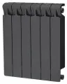 Радиатор биметаллический RIFAR Monolit 500 8 секции Ду 3/4 боковое подключение цвет Серый (Титан) RAL7012
