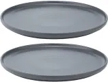 Набор из двух тарелок обеденных, сервировочных темно-серого цвета из коллекции Essential, 25см, Tkano, TK22-TW_PL0012