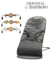 Детский шезлонг BabyBjorn Bliss Cotton с игрушкой Веселые глазки разноцветная anthracite landscape 0060.27