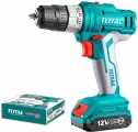 Аккумуляторная дрель-шуруповерт TOTAL TDLI1221, 12В, 1500 об/мин,25Нм, 15Км, 2ск, 1 Li-Ion 1,5 Ач