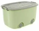 Ящик для хранения игрушек Zdk Mobi XL 2 в 1, зеленый, 58x38x30