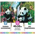 Картина стразами 40х50 см, остров сокровищ панды, без подра