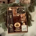 Подарочный набор в деревянной коробке мужской с мясными деликатесами