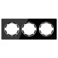 Рамка OneKeyElectro горизонтальная стеклянная тройная, цвет чёрный