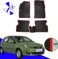 Автомобильные коврики EVA/ЕВА/ЭВА для Ford Fiesta MK5 (АКПП) 2002-2008 черный красный