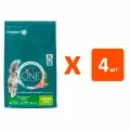 PURINA ONE для взрослых кошек живущих дома с индейкой и злаками (3 кг х 4 шт)