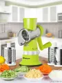 Мультислайсер для овощей и фруктов Sakura SA-VS01G ручная овощерезка с 3 насадками, нержавеющей сталью и присоской для устойчивости