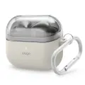 Elago силиконовый чехол с карабином для Galaxy Buds 3/3 Pro, DUO Clear/Stone