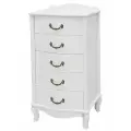 Комод Джульетта узкий 5 ящ.(молочный дуб) Вис