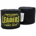 Боксерские бинты Leaders эластичные 3.5м черные