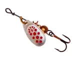 Блесна вращающаяся Mepps COMET PTS, 0, SILVER/Red dots, комплект из 1 штука