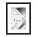 Фоторамка, рамка 30х40 см с паспарту 21х30 (а4) см для фотографии, постера, вышивки, мозаики, black box, черная GF 6439