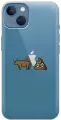 Силиконовый чехол на Apple iPhone 13 / Эпл Айфон 13 с рисунком Bull Shit