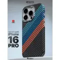 Чехол О'кейси BMW, для iPhone 16 Pro, MagSafe, силикон, карбон