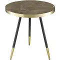 Стол Hedda, d55 см, черный/матовое золото