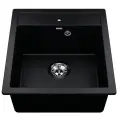 Мойка для кухни VIGRO врезная из искусственного камня (46*50 см), антрацит