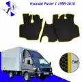 Коврики EVA/ЕВА/ЭВА для Hyundai Porter I Хендай портер 1996 - 2010 черный-желтый