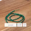 Бусины из натуральных камней Facet малахит 3 мм в огранке, нить 37 см, для создания украшений ручной работы