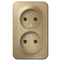 Systeme Electric Blanca наружная Титан Розетка 2-ая б/з без шторок 16А, 250В, изолир. пластина, BLNRA000214