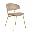 Стул Elle латте с золотыми ножками