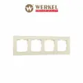 Рамка из стекла на 4 поста Werkel Favorit W0041141, цвет молочный