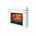 Электрокамин RealFlame Линдос белый МДФ с 3D Firestar 25,5, имитация живого пламени 3D, обогрев, увлажнение, звук, пульт