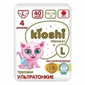 Подгузники-трусики Kioshi Premium ультратонкие, размер L, 10-14 кг, 40 шт (KS113)