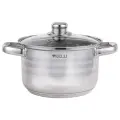 KELLI KL-4293-24, Кастрюля 5.5л, из нержавеющей стали, стеклянная крышка