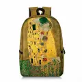 Женский холщовый рюкзак с принтом «слезы поцелуй» Густава Климта, qyhgutsa03cw, Унисекс