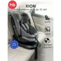 Автокресло детское поворотное 360, Xion Happy Baby 0-12 лет, группа 0+/1/2/3 (до 36 кг), i-size, Isofix с базой, серый