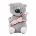 Мягкая игрушка Котофей и Сосиска, 24 см, вид: кошка, кот, цвет: серый