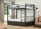 Двухъярусная кровать Валенсия 120 Черный ящики венге