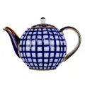 Чайник доливной ИФЗ Тюльпан, Кобальтовая клетка, 2000мл, фарфор 80.65934.00.1