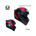 Мотоциклетный шлем AGV K1S, цвет; матово-черный, розовый, размер; M