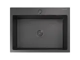 Кухонная мойка METAL 6045 PVD графит 1 чаша 550*350*205, монтаж: врезной, материал: нержавеющая сталь, цвет: графит
