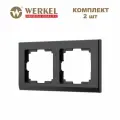 Рамка из пластика на 2 поста Werkel Stark W0021808 черный