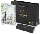 Подарочный набор: Шариковая ручка Parker Jotter Essential, Waterloo Blue CT и Ежедневник недат. серебристый 1953191