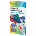 Краски акриловые художественные 12 цветов Brauberg Hobby, в тубах по 12мл (192403), 6 уп.