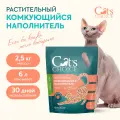 Растительный комкующийся наполнитель тофу Cat's choice с ароматом Персик 6 л/2,5 кг VLT-CCH544629