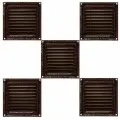 Решетка вентиляционная металлическая 200х200 медный антик комплект 5 шт