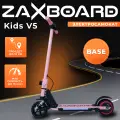 Детский электросамокат для школы, садика ZAXBOARD Kids V5 BASE (розовый), до 15км/ч, Led-подсветка, амортизаторы.
