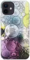 Силиконовый чехол на Apple iPhone 12 / 12 Pro / Эпл Айфон 12 / 12 Про с рисунком Фиолетово-желтые пузыри