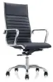 Кресло BN-Jl-Руководителя EChair-704 TL кожа черная, хром