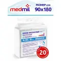Пеленки впитывающие одноразовые Medmil 90*180 см с крыльями для фиксации (упаковка 20 штук)