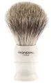 Помазок для бритья Mondial, каучуковая смола, барсучий ворс, рукоять - цвет слоновой кости