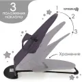 2 шт. Шезлонг детский, кресло - качалка с игрушками для новорождённых «Крошка Я», цвет серый