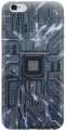 Силиконовый чехол на Apple iPhone 6s / 6 / Эпл Айфон 6 / 6с с рисунком Синяя микросхема