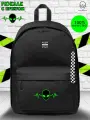 UFO PEOPLE Рюкзак летний для подростков мужской женский черный с принтом аниме, спортивный, городской/ Ранец школьный компактный легкий вместительный под ноутбук