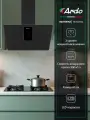 Вытяжка наклонная HI361EB2 Ardo 60 см, 3 уровня мощности, производительность от 900 куб м/ч, сенсорное управление, LED-освещение, таймер автоотключения, черная