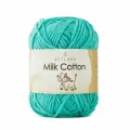 Пряжа для вязания Milk Cotton Artland 4 мотка (100 м, 50 гр), цвет 13 зеленая бирюза